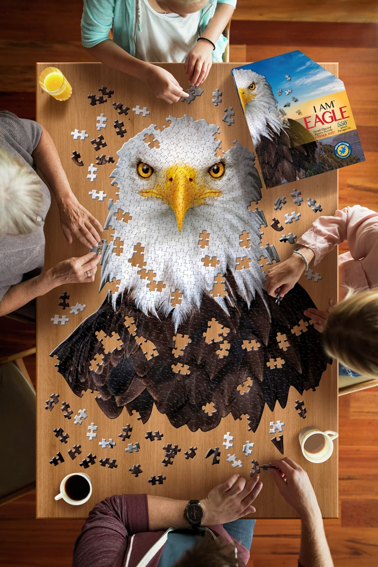 Madd Capp Puzzles - I Am Eagle - 550 Pieces - Animal Shaped Jigsaw Puzzle
