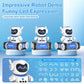 Allcele Led Rc Robot Toys, Rc Robot For Boys And Girls With Walkie Talkie, Programming, Music, Demo And Led Function, Remote Control Robot Toy, Gift For Kids 3-8 Years Old Blue White