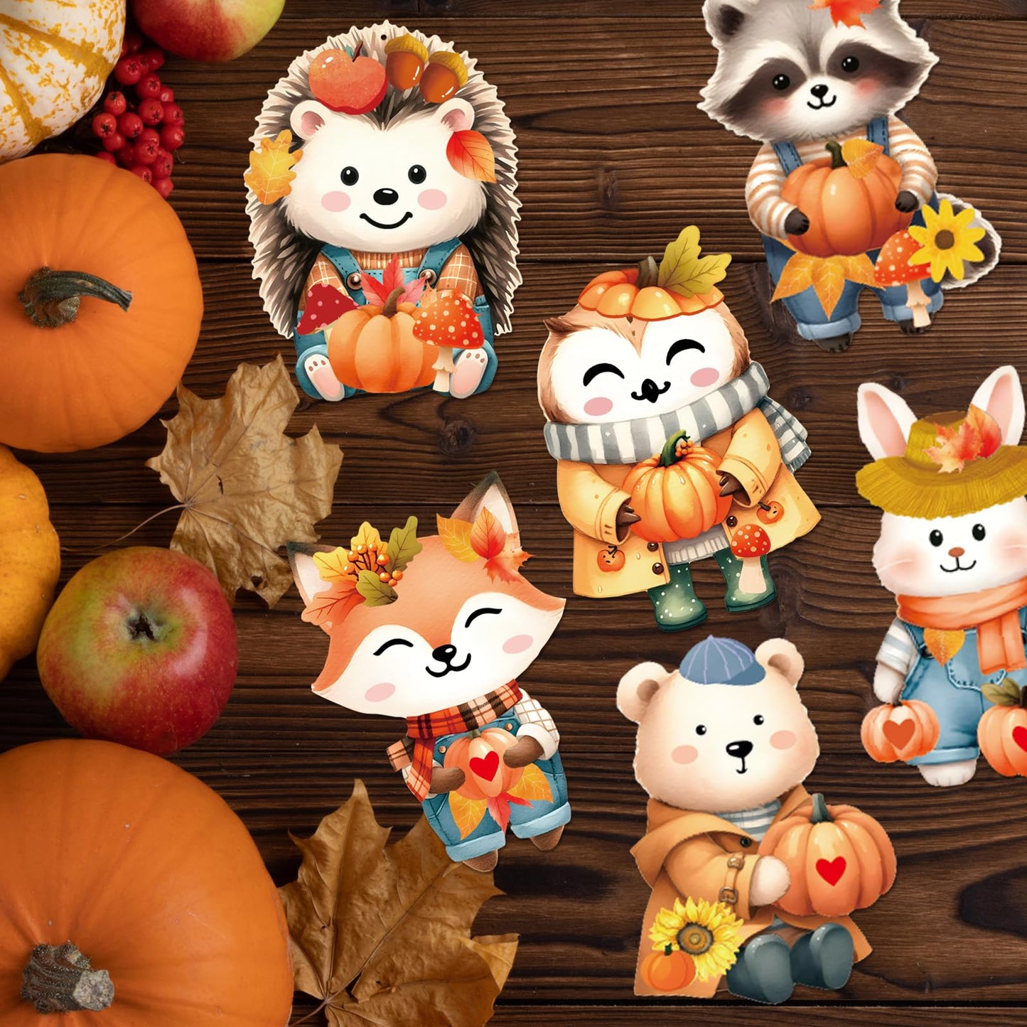 Treasure Cove Fall Craft Kits for Kids Make Your Own Fall Animal Stickers DIY Autumn Ornaments Autumn Animals Craft Sticker for
