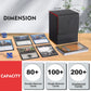 Komick Premium Pu Leather Card Deck Box For Mtg Card Storage, Yugioh, Holds 100+ Deck Case With 2 Dividers For Collectible Tradi