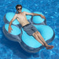 Swimline Inflatable Pawprint Island Pool Float, Blue - 66"/61"/16" Plastic, Model 90746