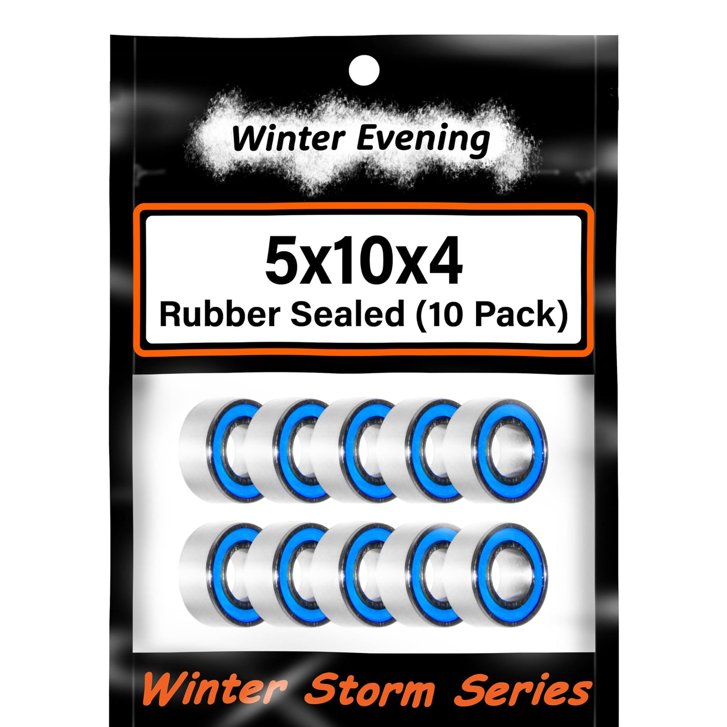Winter Evening - 5x10x4mm MR105-2RS-BU (10 Bearings)