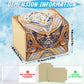 Uaono Card Deck Box For Yugioh, Trading Card Storage Box Holds 120+ Sleeved Commander Deck, Pu Leather Card Box Suits Tcg Magic Cards With 2 Dividers (Light Yellow,Puzzle)