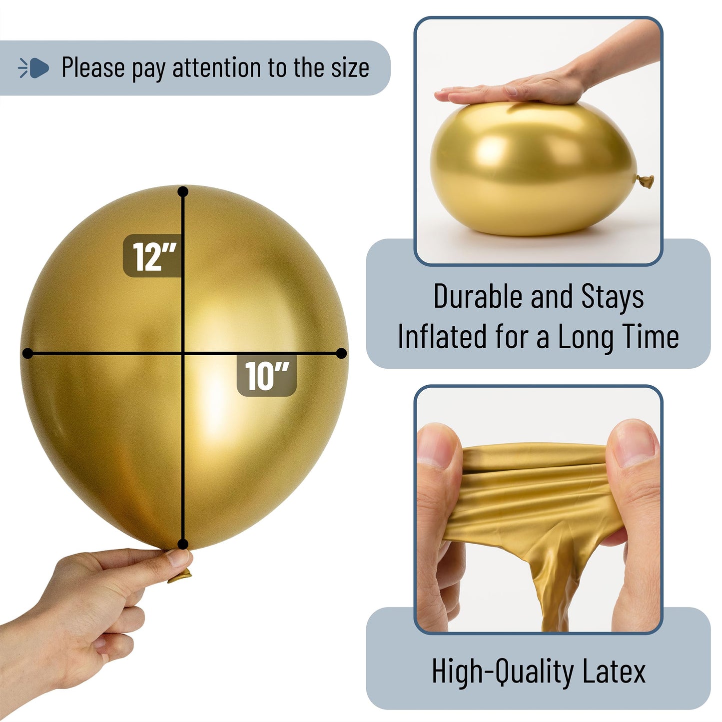 Mr. Pen- Metallic Balloons, 12 Inch, 54 Pack, Metallic Gold Balloons, Balloons For Birthday Party, Balloon Arch Balloons, Kids' Party Balloons, Gold Balloons, Gold Metallic Balloon