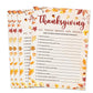 Thanksgiving Word Scramble Game Card Fun Fall Party Activity for mature-themeds and Teens Autumn Holiday Brain Teaser 5x7 Inch Cards with Answer Card