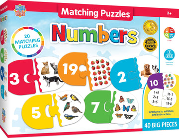 Masterpieces Kids Games - Educational Numbers Matching Puzzle - Game For Kids And Family - Laugh And Learn