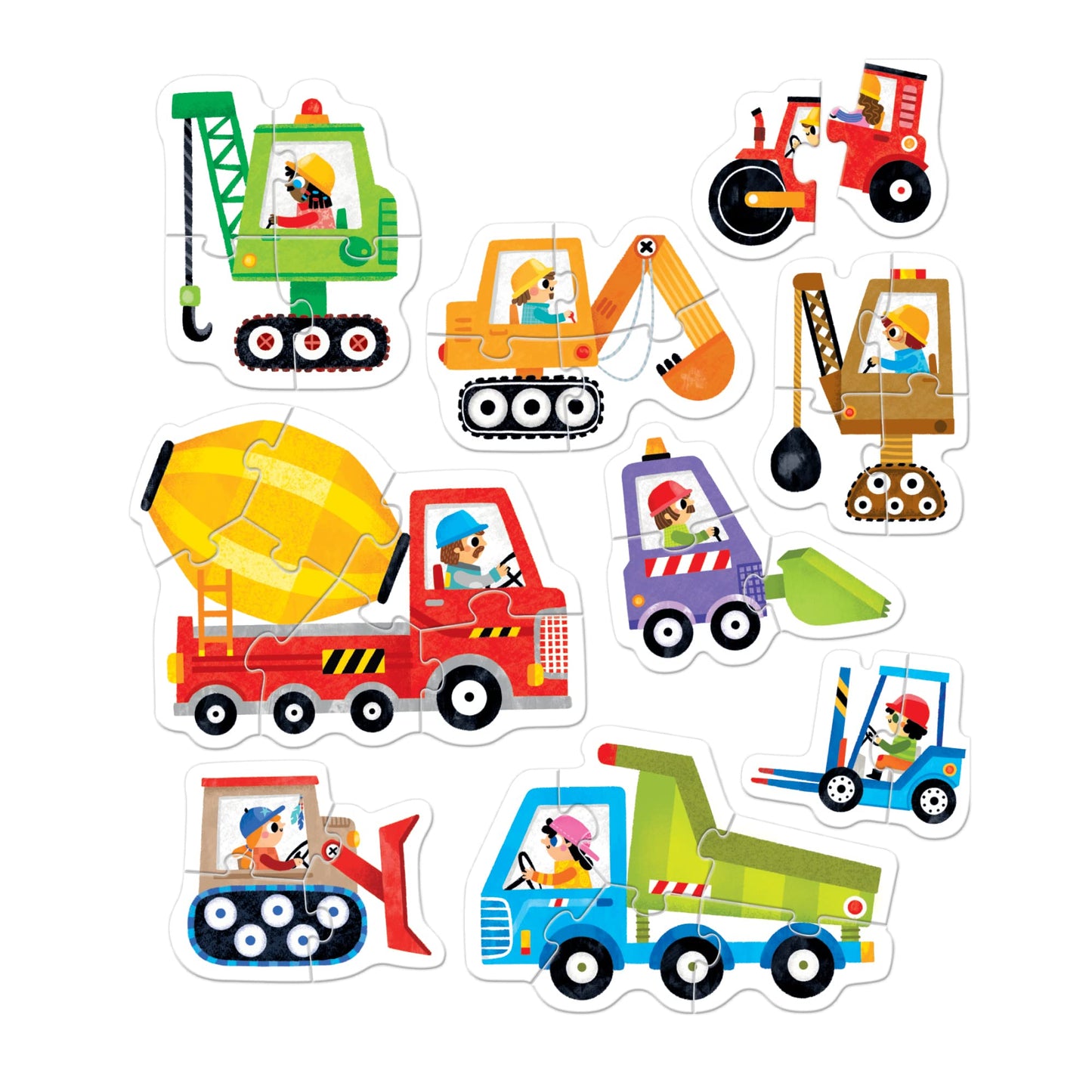 Progressive Puzzles Construction Vehicles 2+ Toddler Puzzle