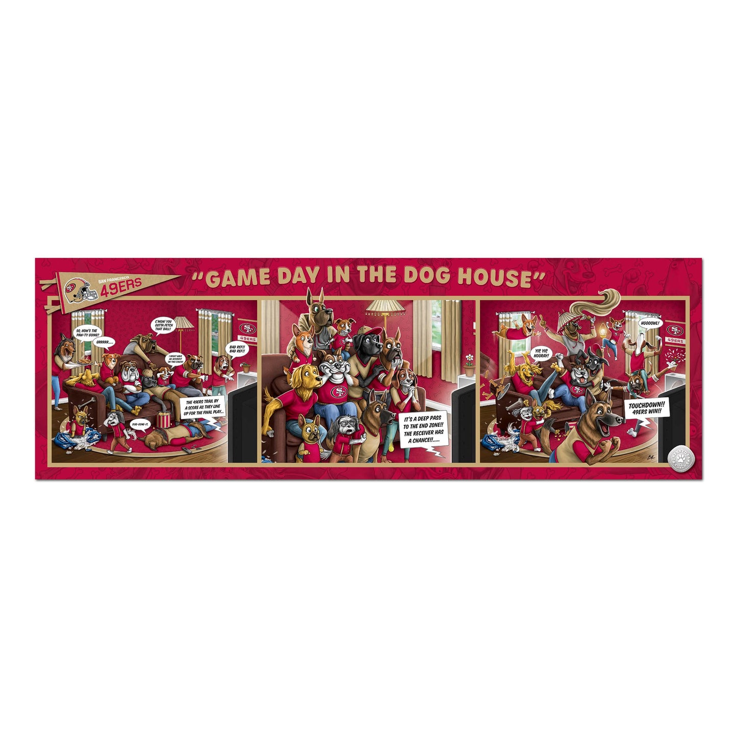 Youthefan Nfl San Francisco 49Ers Game Day In The Dog House 1000Pc Puzzle