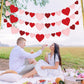KatchOn, Felt Valentines Day Garland - No DIY, 3 String, 8.2 Feet | Red Heart Garland, Galentines Day Decorations | Valentine Ga
