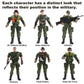 US Army Men and SWAT Team Toy Soldiers Action Figures with Military  Accessories for Kids Boys Girls 12Pcs