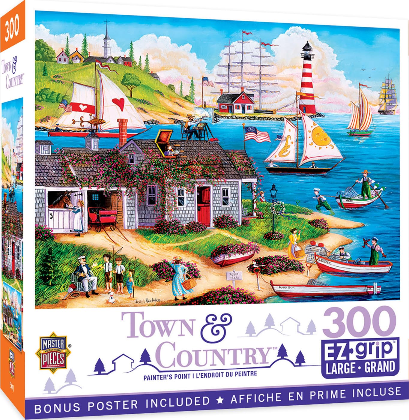 MasterPieces 300 Piece EZ Grip Jigsaw Puzzle - Painter's Point - 18x24