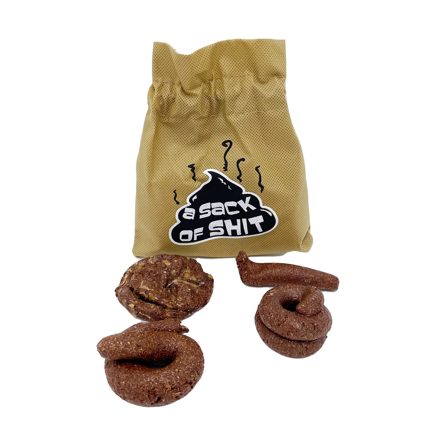 Island Dogs A Sack Of Shit - Novelty Poop Toy Gag Gift Realistic Looking Fake Poop In 4 Popular Shapes - Includes Carry Bag - The For A Special Friend