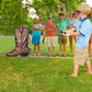 Deekin Cowboy Boot Piñata Set - 3 Pcs, Brown Paper, Includes Stick & Eye Mask for Kids Birthday Party & Bridal Shower Decorations