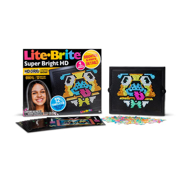 Lite Brite Super Bright Hd - Creative Retro Light-Up Screen – Educational Play For Children – Enhances Creativity & Fine Motor Skills, Gift For Boys And Girls Ages 6+