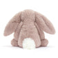 Jellycat Bashful Luxe Rosa Bunny Medium 12" Plush Toy - Pink Rabbit, Soft Polyester Material