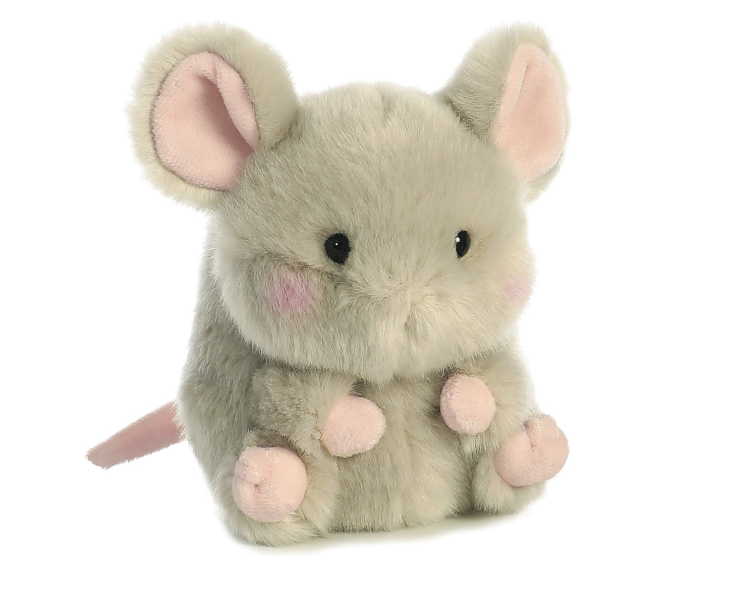 Aurora® Playful Rolly Pet™ Frisk Mouse™ Stuffed Animal - Gray, 5 Inches, Compact Size for On-The-Go Fun