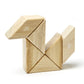 6 Piece Tegu Pocket Pouch Prism Magnetic Wooden Block Set, Natural