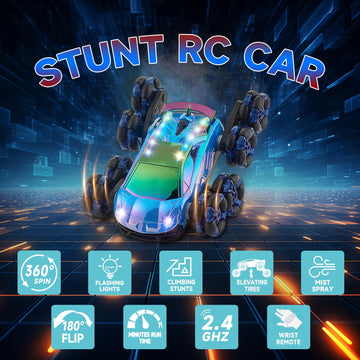 Remote Control Car, 8 Wheel RC Cars, Stunt RC Drift Car with Gesture Sensing, 2 x 1200mAh Battery, 90 Min Play Time, RC Cars for