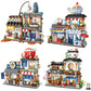 Elaicree Japanese Street View Ice Drink Shop Mini Building Blocks, Moc Creative Diy Simulation Architecture, 668 Pcs Mini Simulation Architecture Construction Toy