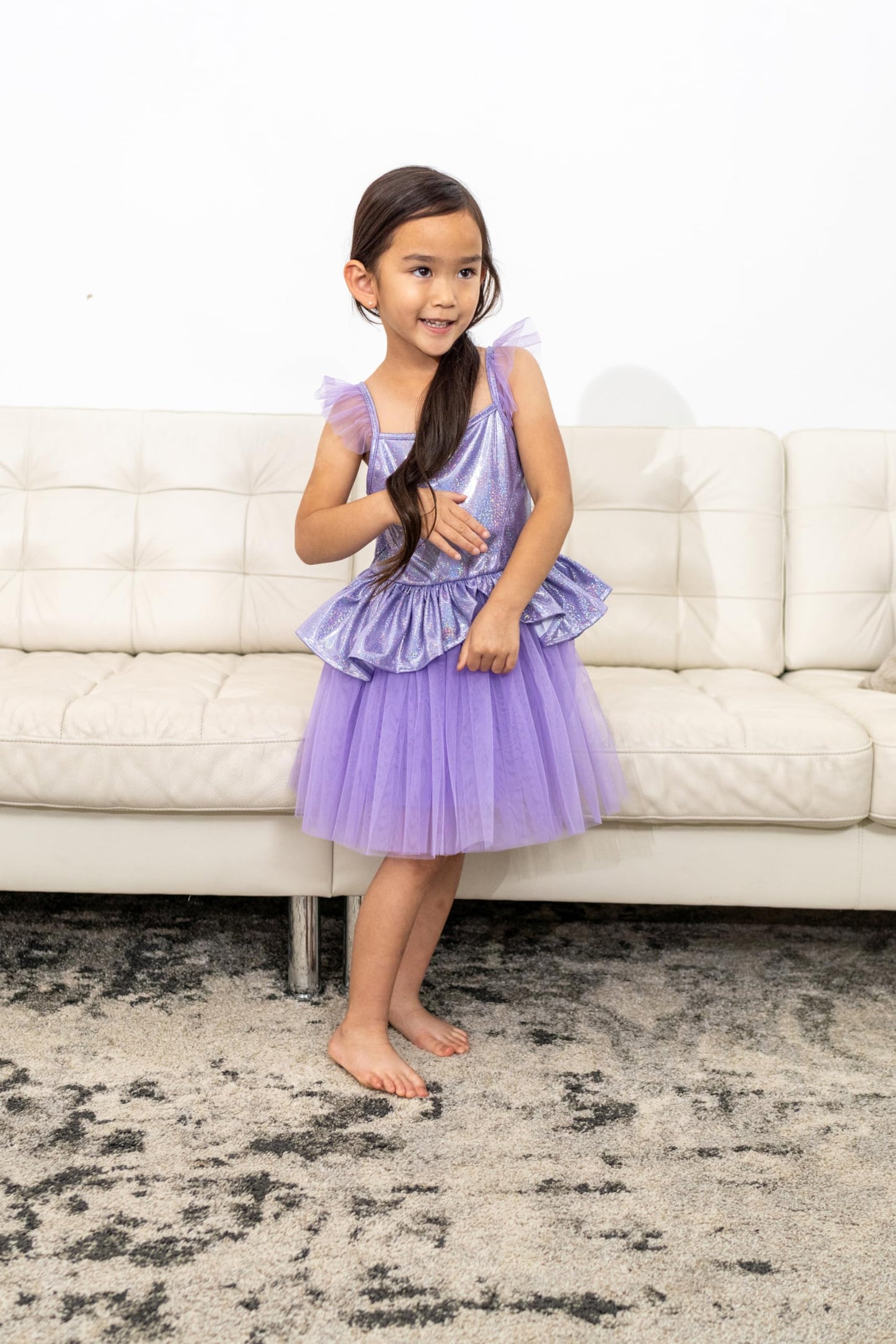 Little Adventures Lilac Tutu Princess Dress Up Costume - Machine Washable Child Pretend Play Dress With No Glitter (Large 5-7 Ye