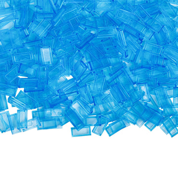 Minizfigs 1X2 Tiles Transparent Light Blue, 550 Pcs, Bulk Flat Building Bricks Toy For Kids, Perfect For Water Bricks, Compatibl