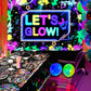 Glow Neon Party Supplies - Glow In The Dark Birthday Let'S Glow Backdrop Banner, Plates, Glow Sticks, Tablecloths, Cups, Napkins, Neon Balloons, For Blacklight Party Decorations Serves 20 (Set A)