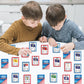 gisgfim 50 Pairs Memory Matching Game Flags of U.S. States Concentration Memory Card Educational Cards Games Geography Learn Sta