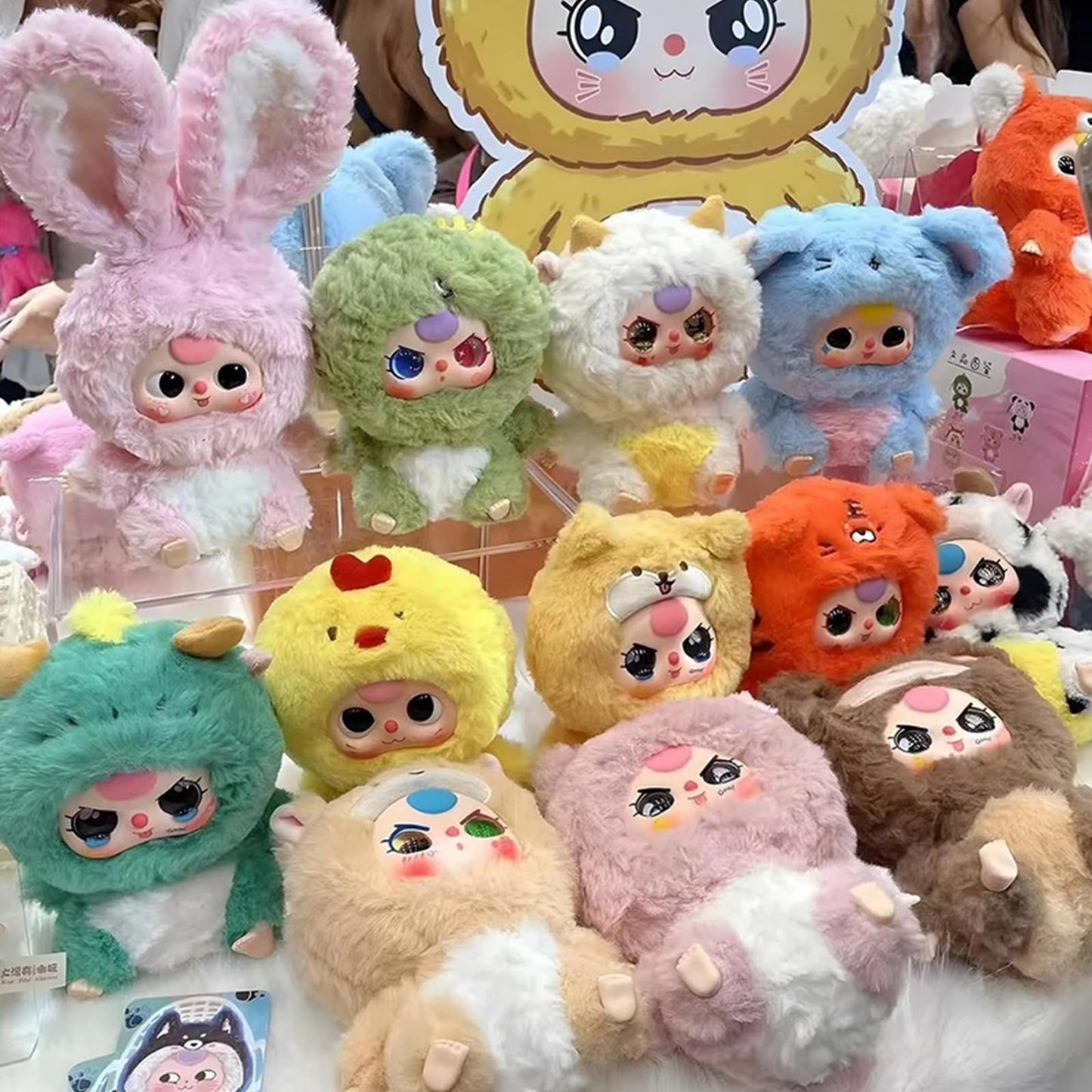 Baby Three Series Chinese Zodiac Plush Doll Blind Box, Doll Model Ornament Mystery Box, 12 Styles Plush Dolls Kids Girl Xmas Gif