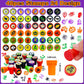 Halloween Party Favors for Kids Toys 264pcs Halloween Prizes Bulk for Kids, Goody Bag Fillers including Stamper Tattoos Slap Bra