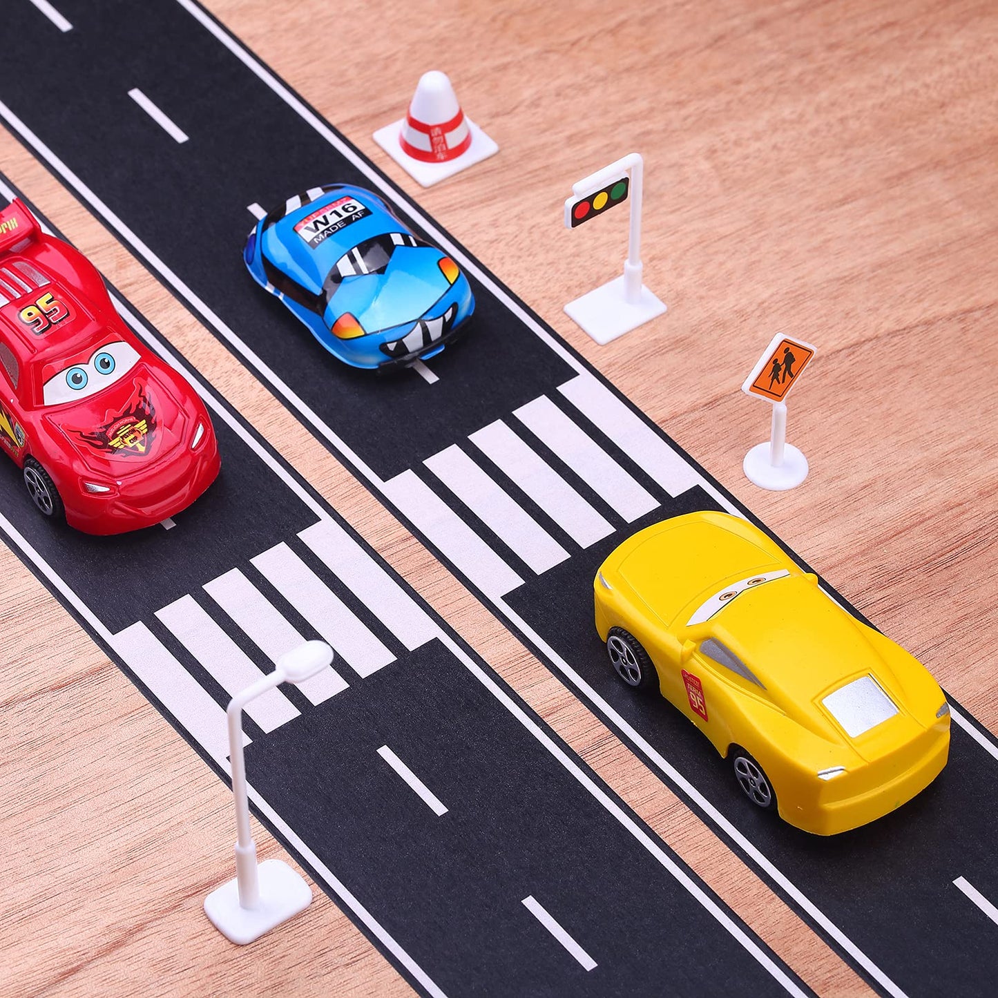 Black Track Tape,Toy Car Tape Track for Kids,Race Cars Decorations for Kids Birthday Party (2 Rolls, 2.4 x 33)