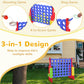 Peekabu Giant 4-In-A-Row Connect Game Outdoor, Jumbo 4-To-Score Yard Games For Kids And Adults With Basketball Hoop Outdoor Part
