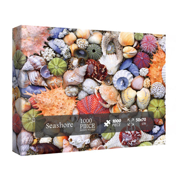 Colorful Seashell Puzzle For Adult 1000 Piece, Ocean Beach Puzzle 1000 Pieces For Adult, Marine Jigsaw Puzzles Hawaii 1000 Piece For Adult