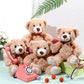 Civaner 4 Pack 14 Inches Bear Plush Stuffed Animals Cute Soft Bears Gifts Bulk For Girls Boys Girlfriend(Light Brown)