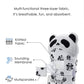 Giftty Baby Teething Mitten Panda Teether Mitt Chewing Glove Infant Toy Teething Glove Baby Chew Mitt With Finger Toothbrush Bpa-Free For Baby Boys Girls - 1 Pair + 1 Toothbrush