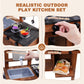 Robud Mud Kitchen For Kids Outdoor With Wheels, Wooden Outdoor Play Kitchen, Kids Mud Kitchen With Removable Sink & Faucet, Mont