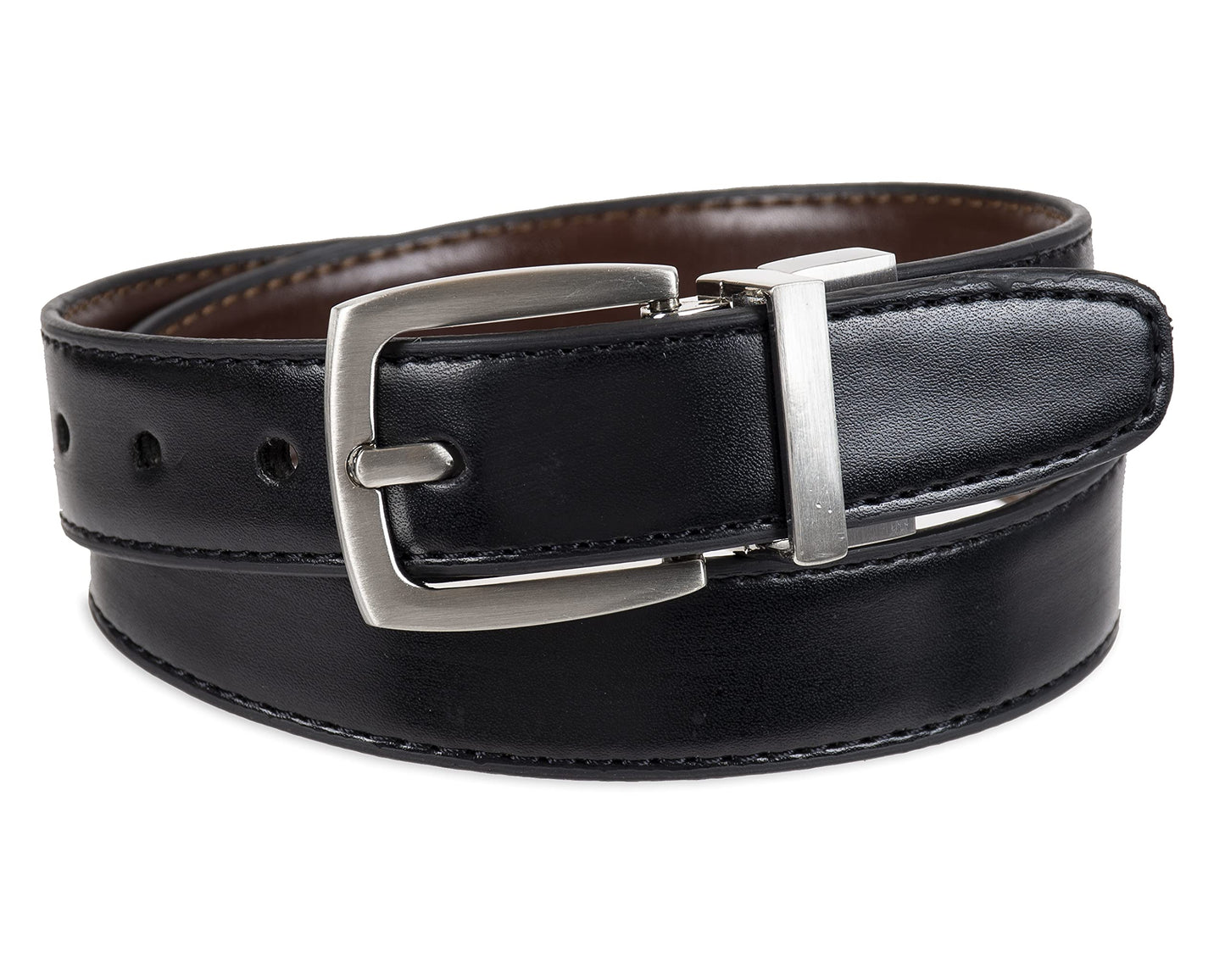 Dockers Boys Big Reversible Dress And Casual Belts, Brownblack, Large