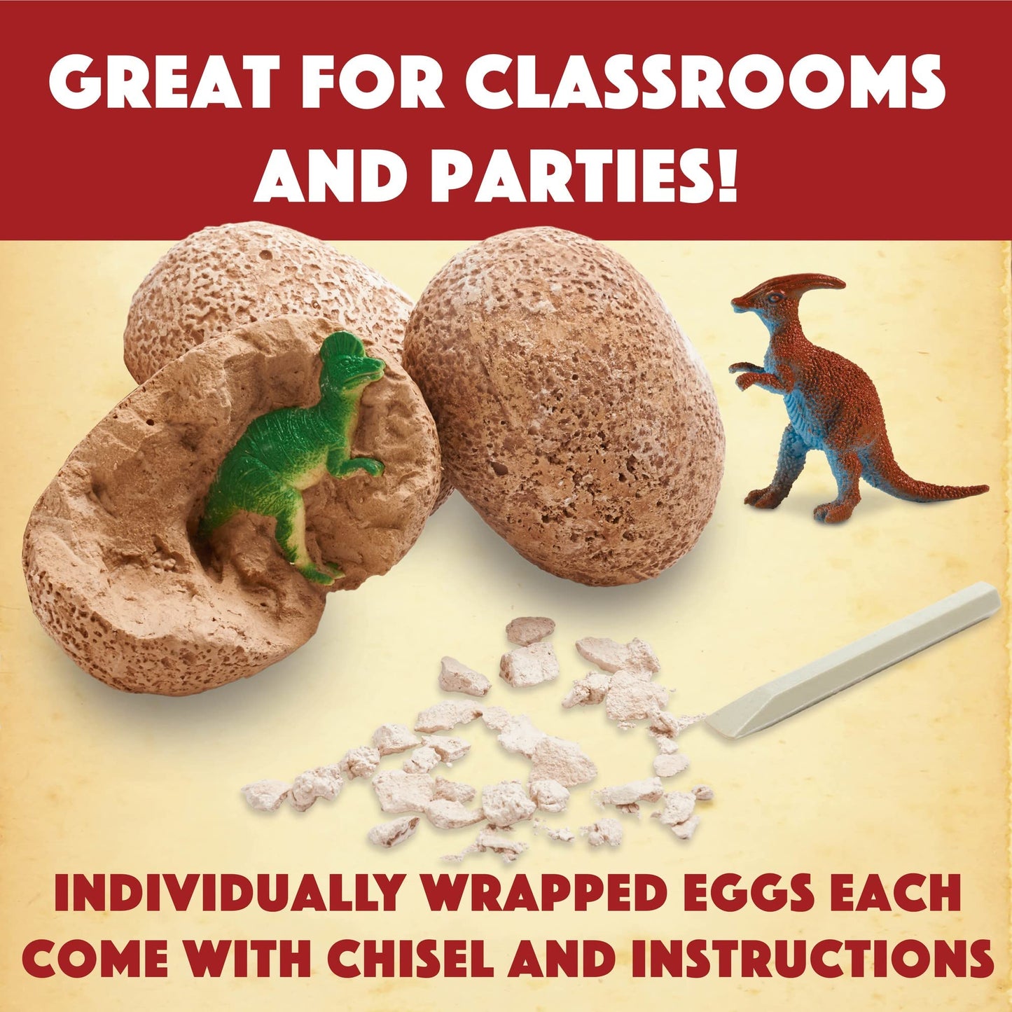 MindWare Dig It Up! Dinosaur Eggs Excavation Kit - Multicolor Science Activity for Kids, Fun Educational Toy