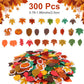 Fovths 24 Packs Fall Foam Picture Frame Kits Thanksgiving DIY Frame Crafts Fall Leaf Picture Craft Autumn Theme Picture Frames w