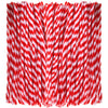 200 Pieces Christmas Striped Chenille Stem Art Craft Pipe Cleaners, Red with White, 6 mm by 300 mm