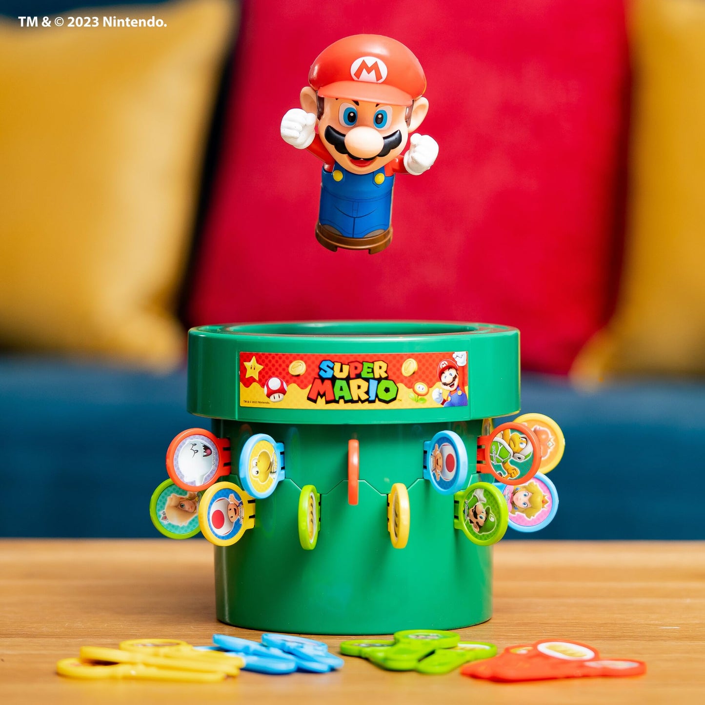TOMY Pop Up Super Mario Board Game for Kids, 2-4 Players, Multi-colour, Ages 4+, Model T73538US