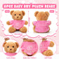 Silipull 6 Pcs Baby Shower Bear Bulk 12 Inch Stuffed Animal Bear Cute T Shirt Plush Toy Gift Fluffy Decorations For Shower Birth