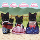 Calico Critters Midnight Cat Family, Dolls, Dollhouse Figures, Collectible Toys With 4 Figures Included