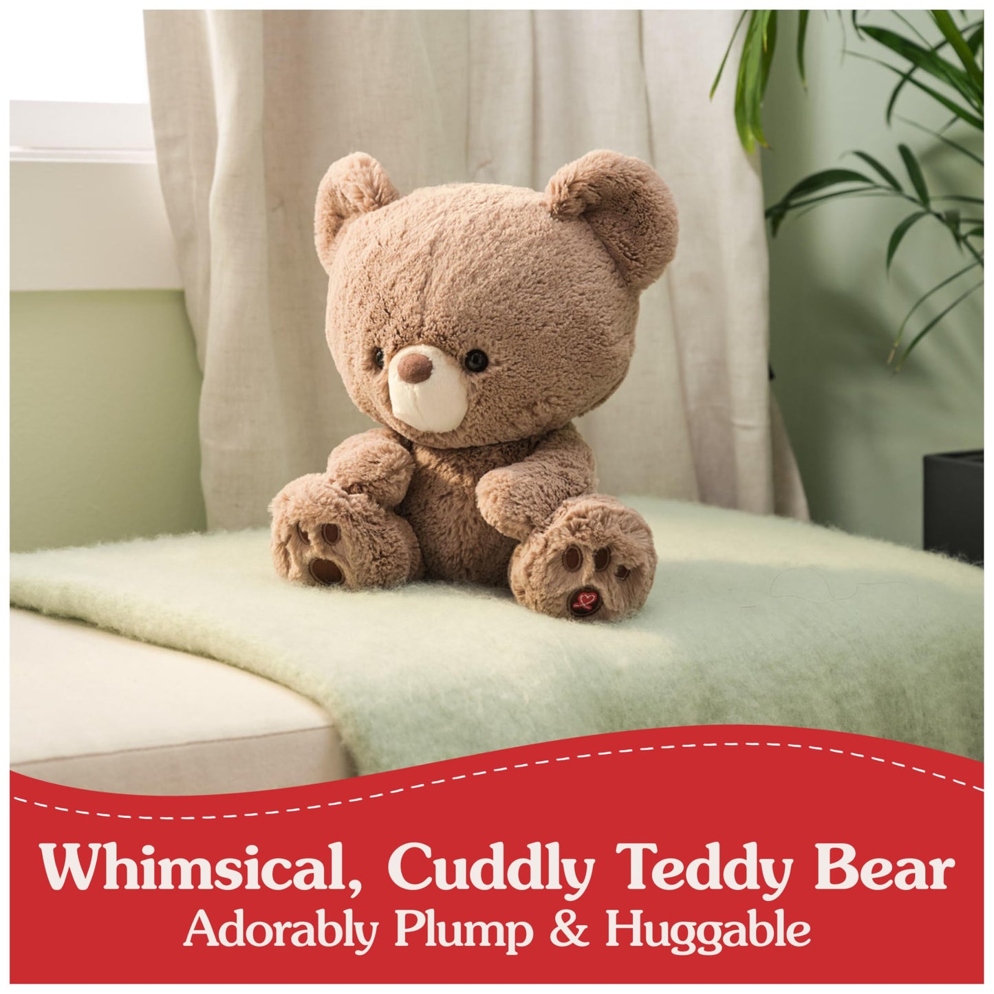 GUND Kai Teddy Bear Plush Toy  enhanced Stuffed Animal for Ages 1 and Up  Taupe  12