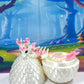 3D Printed Dragon With Egg, Articulated 6'' Pink And White Cherry Blossom Baby Dragon, Fidget Adhd Autism Toy Bd004-Wht