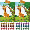 Astaron 2 Sets Pin The Tail On The Giraffe For Safari Jungle Animal Party Game Zoo-Themed Birthday Party Supplies 2 Posters 21'X 28' With 48Pcs Tail Stickers Kids Wall Home Decor