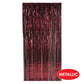 Beistle Tinsel Foil Fringe Curtain 8' x 3' - Photo Booth Backdrop for Birthday, Wedding, Baby Shower, Graduation - Model 55410-BU