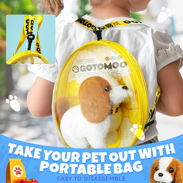 Smilesskiddo Walking Puppy Toys For Kids - Electronic Dog With Animated Walking, Wagging Tail And Storage Bag, Interactive Pet C
