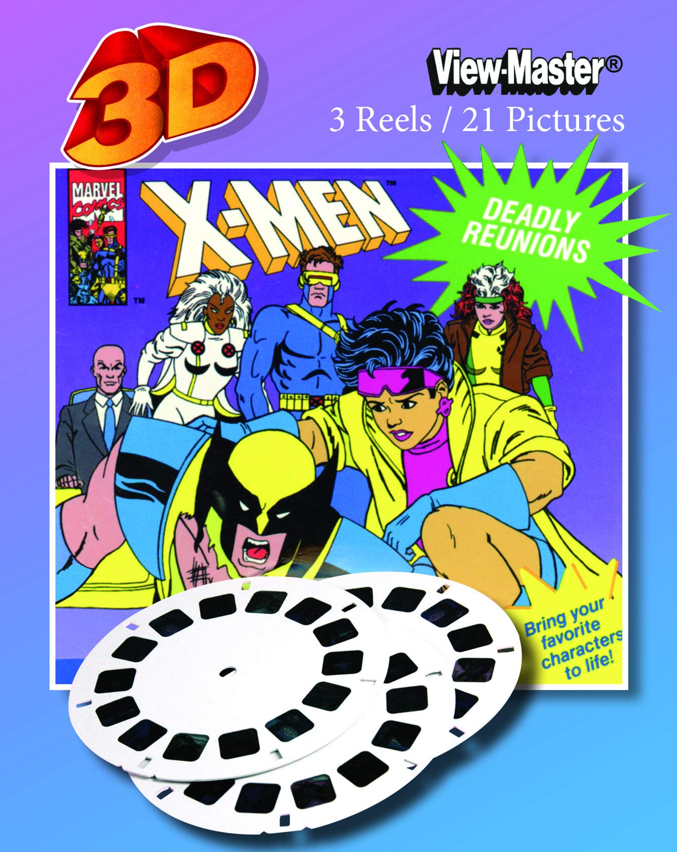 X-Men - Deadly Reunions - Classic Viewmaster- New 3Reel Set, 21 3D Images