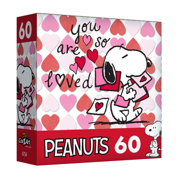RoseArt 100 Piece Jigsaw Puzzle - Peanuts "You are So Loved", Multi-colored, Cardboard, Model 8672ZZA for Kids and Adults