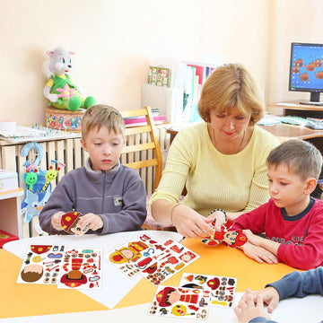 Dorgua Make-A-Face Sticker Set, Make A Fireman Stickers For Kids Boys, Diy Craft Stickers Face Stickers Decor, Make Your Own Fir
